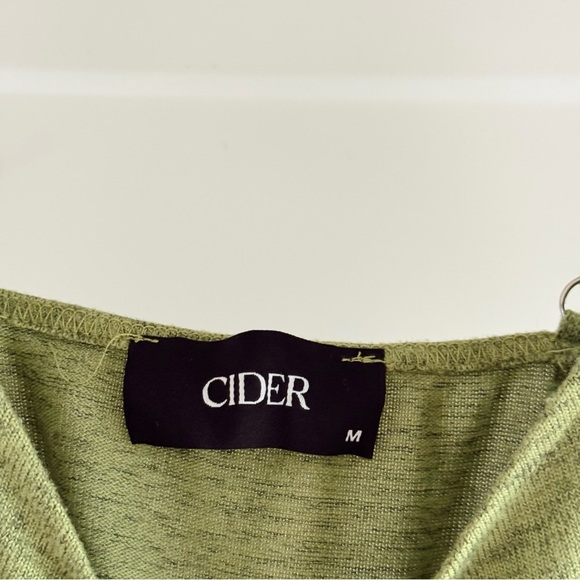 Cider Green Smocked Drawstring Crop Cami Top Size M - Picture 5 of 5